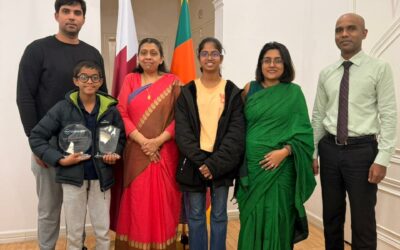 The Embassy of Sri Lanka in Doha congratulates two outstanding young Sri Lankan athletes who participated in the recent WTT Youth tournaments in Qatar