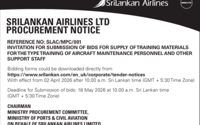 SRILANKAN AIRLINES LTD PROCUREMENT NOTICE