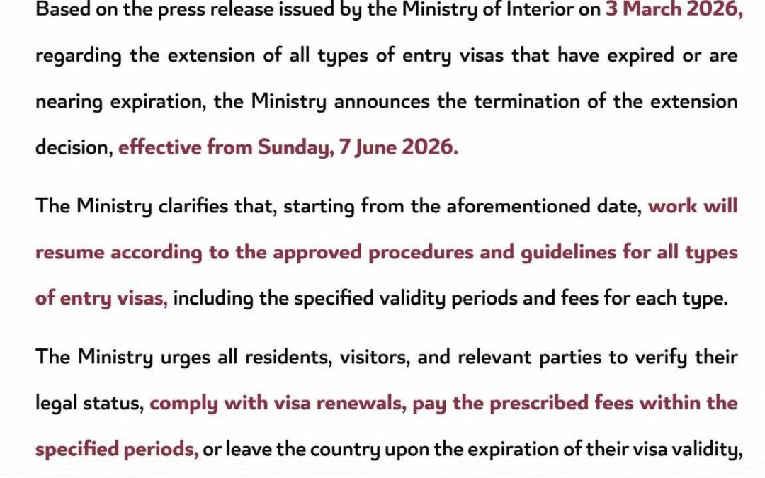 Press Release on Visa Extensions